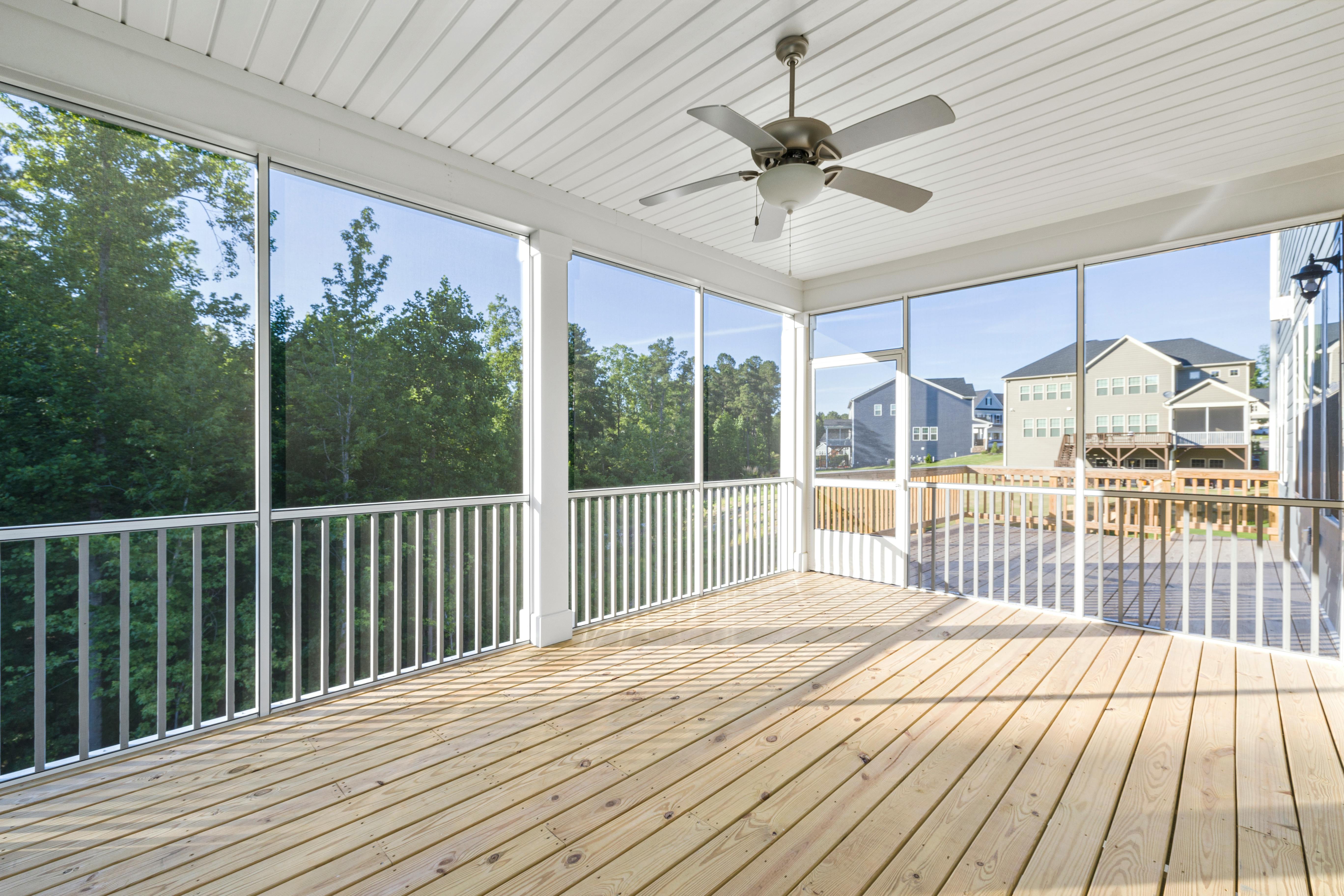 Screened porch interior